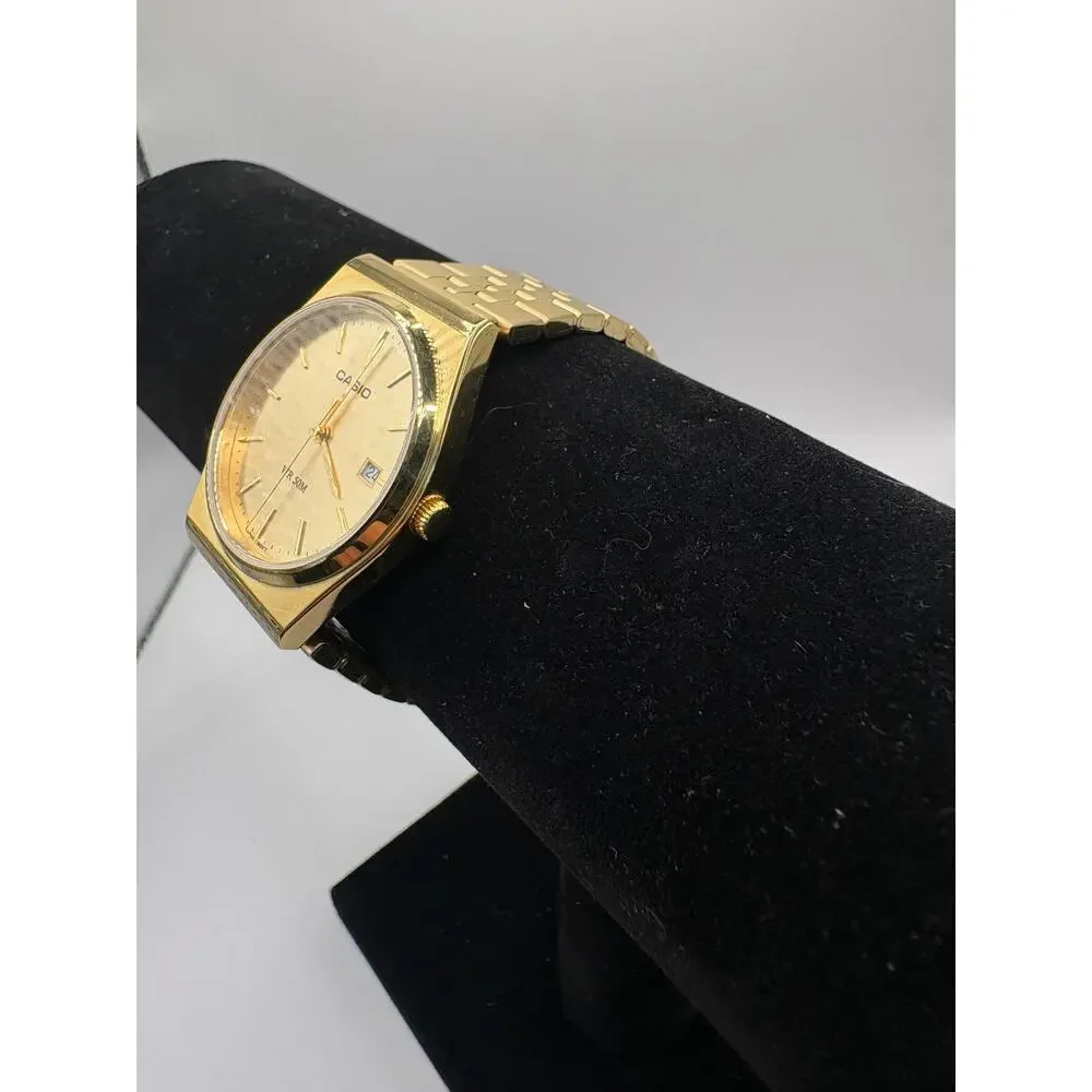 Casio Mtp-B145Gc-9A Men Watch Gold-Tone Champagne Dial Date  display picture 3
